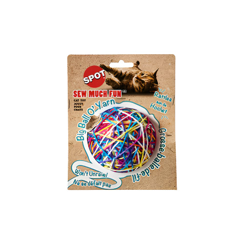 SPOT® SEW MUCH FUN YARN BALL CAT TOY 2.5" - Shop Peluche