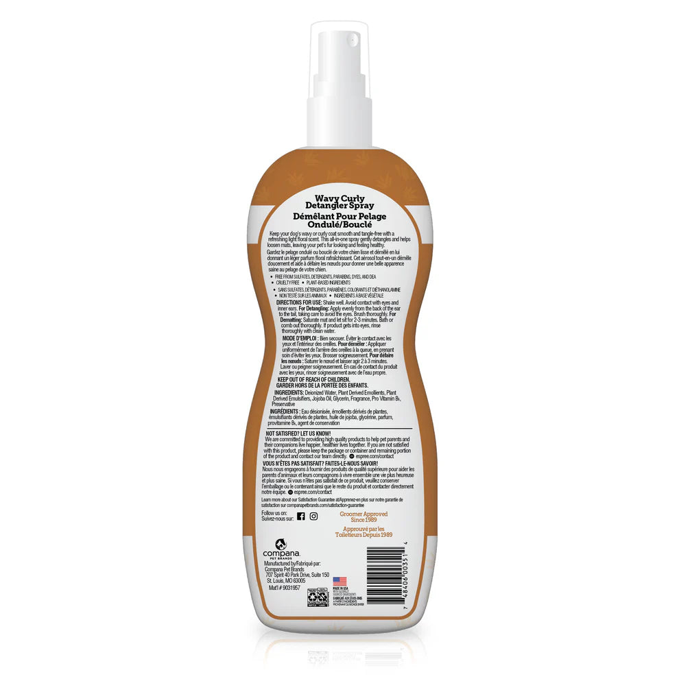 Back label of a hair care product bottle on a white background
