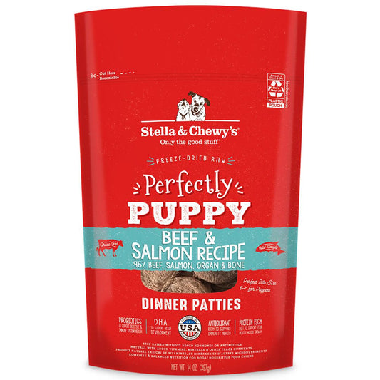 STELLA & CHEWY'S® Perfectly Puppy Beef & Salmon Dinner Patties Freeze-Dried Raw Dog Food 14 oz STELLA & CHEWY'S®