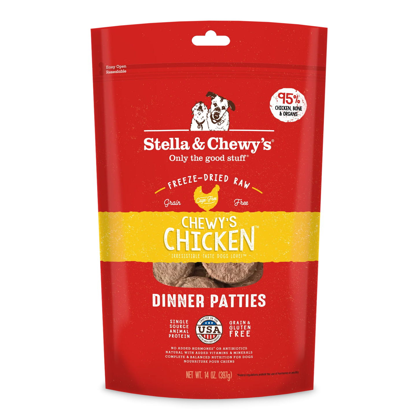 STELLA & CHEWY'S® Chewy's Chicken Dinner Patties Freeze-Dried Raw Dog Food 25 oz STELLA & CHEWY'S®