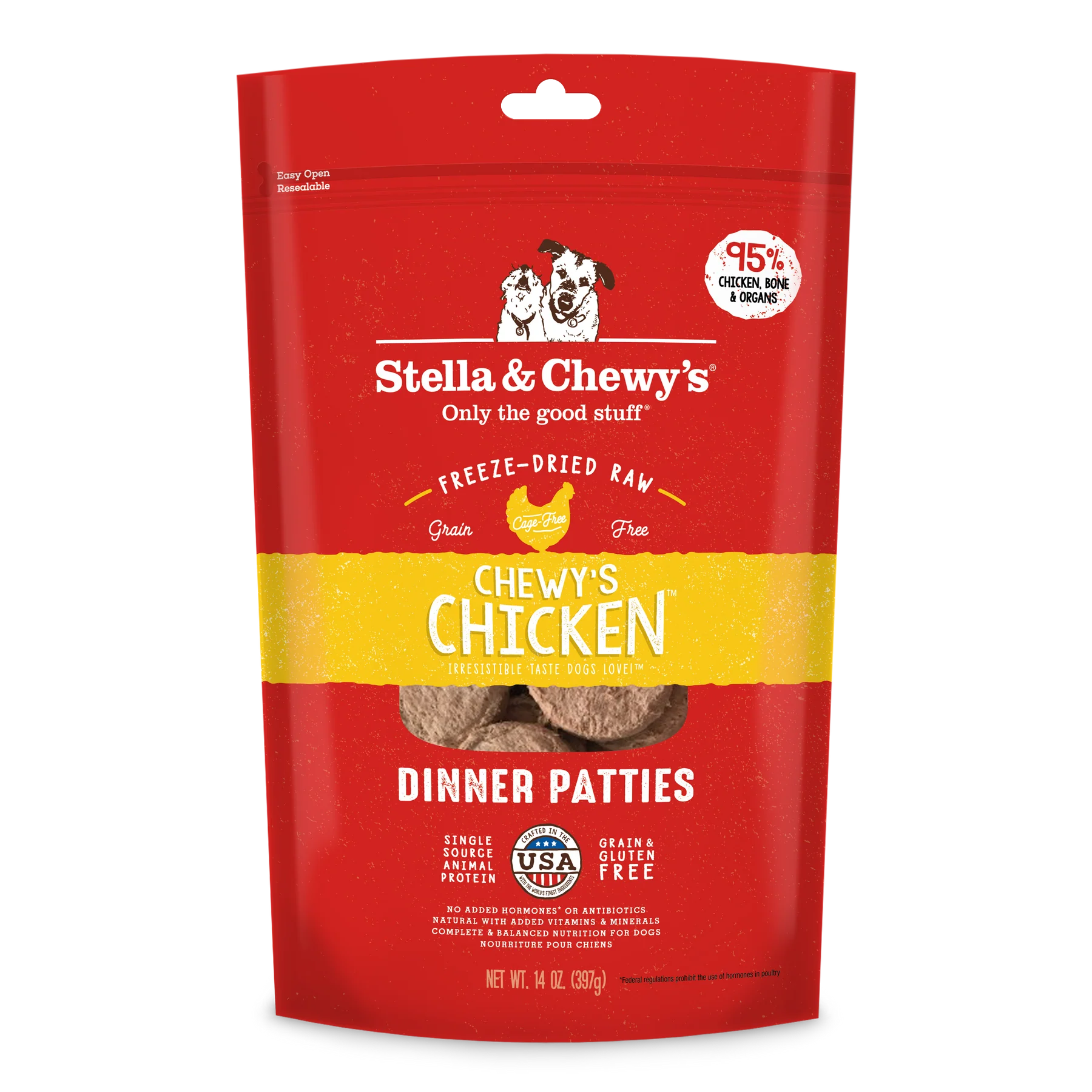 STELLA & CHEWY'S® Chewy's Chicken Dinner Patties Freeze-Dried Raw Dog Food 25 oz STELLA & CHEWY'S®