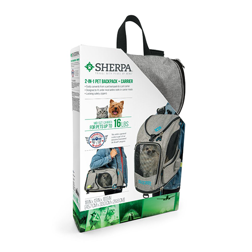 SHERPA™ Travel 2-in-1 Backpack Carrier For Pets Up To 16 lbs SHERPA™