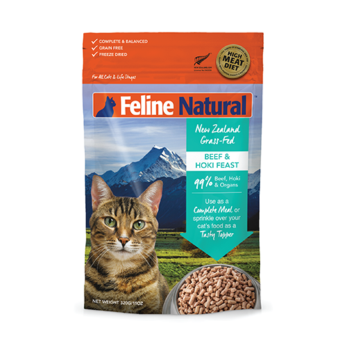 FELINE NATURAL™ Beef & Hoki Feast Freeze-Dried Cat Food 320g Feline Natural