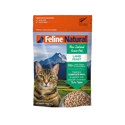 FELINE NATURAL™ Lamb Feast Freeze Dried Cat Food 320g Feline Natural
