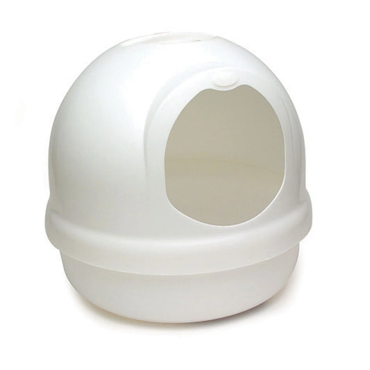 Petmate® Booda® Dome Litter Box Pearl White Large 18"X18"X16.5" - Shop Peluche
