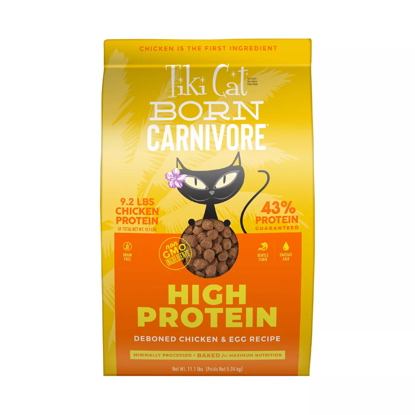 Tiki Cat® Born Carnivore® High Protein Deboned Chicken & Egg Recipe Dry Cat Food 2.8 lb