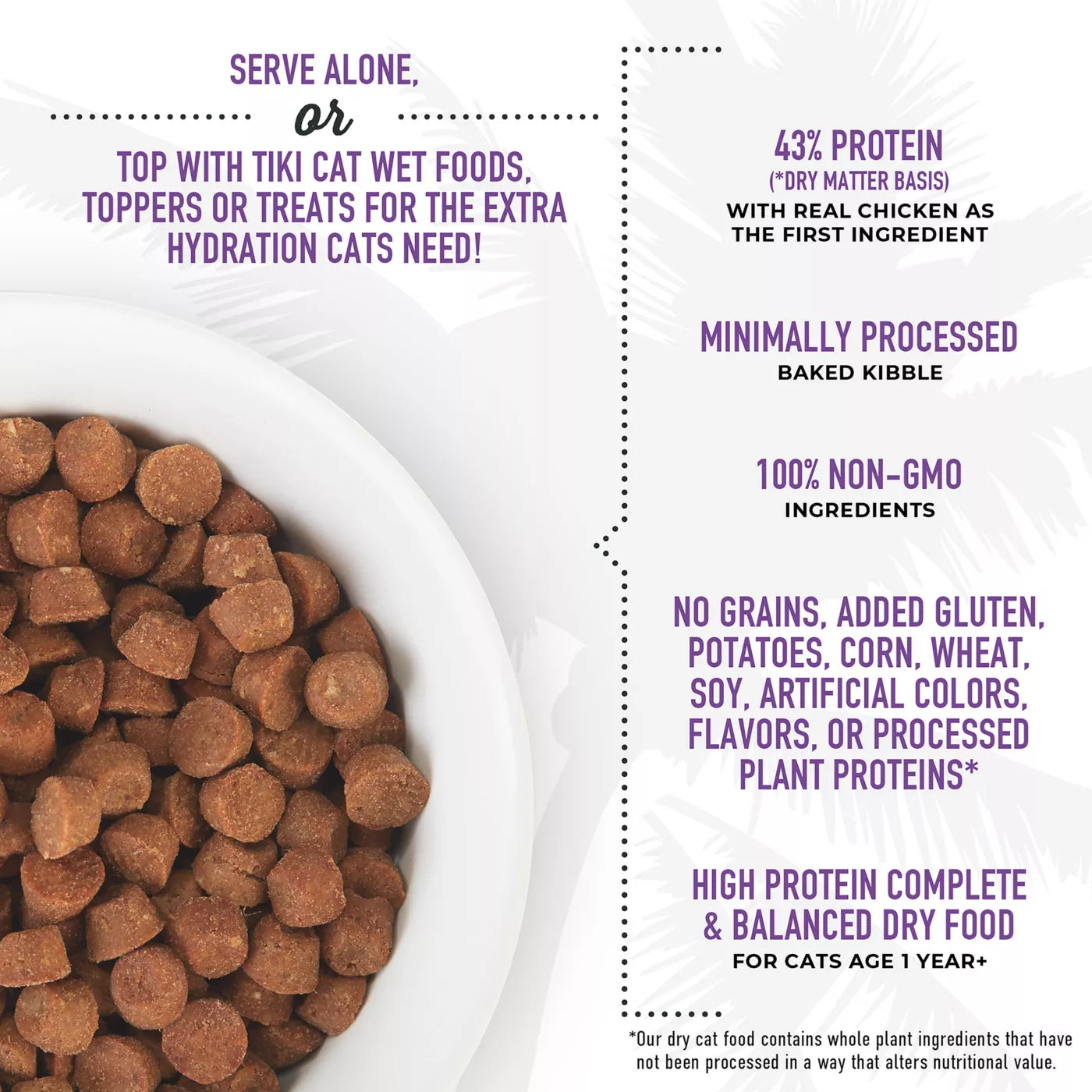 Tiki Cat® Born Carnivore® High Protein Chicken, Herring & Salmon Meal Recipe Dry Cat Food 2.8 lb