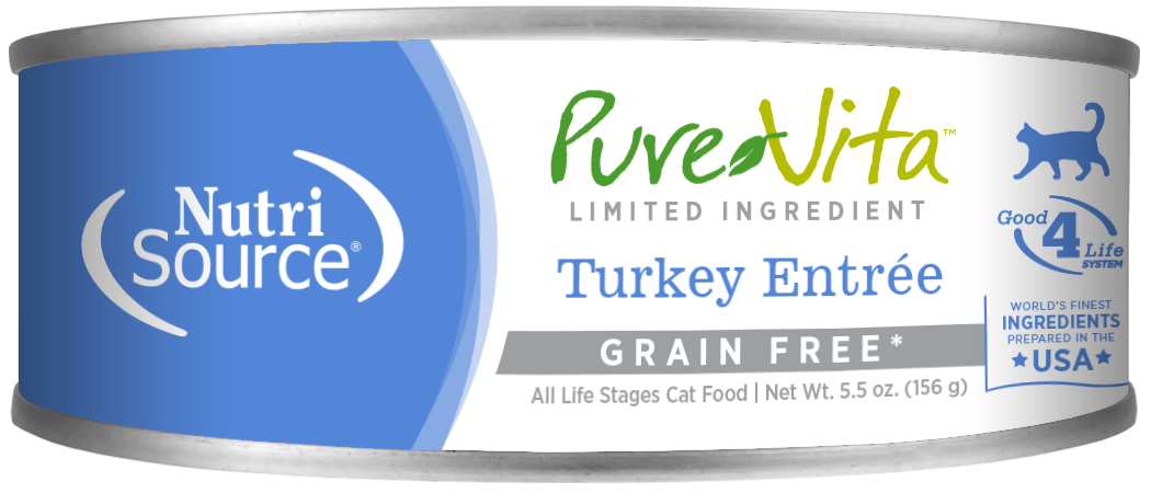 Nourriture humide pour chats NutriSource® PureVita™ à ingrédients limités, entrée de dinde, 150 g