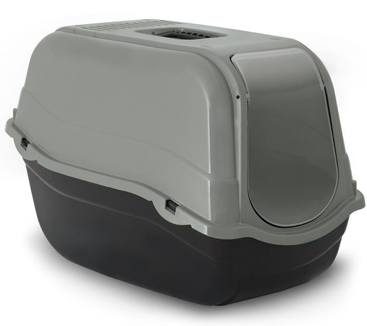 Bergamo Roméo Eco Litter Box With Top - Green 57x39x41cm - Shop Peluche