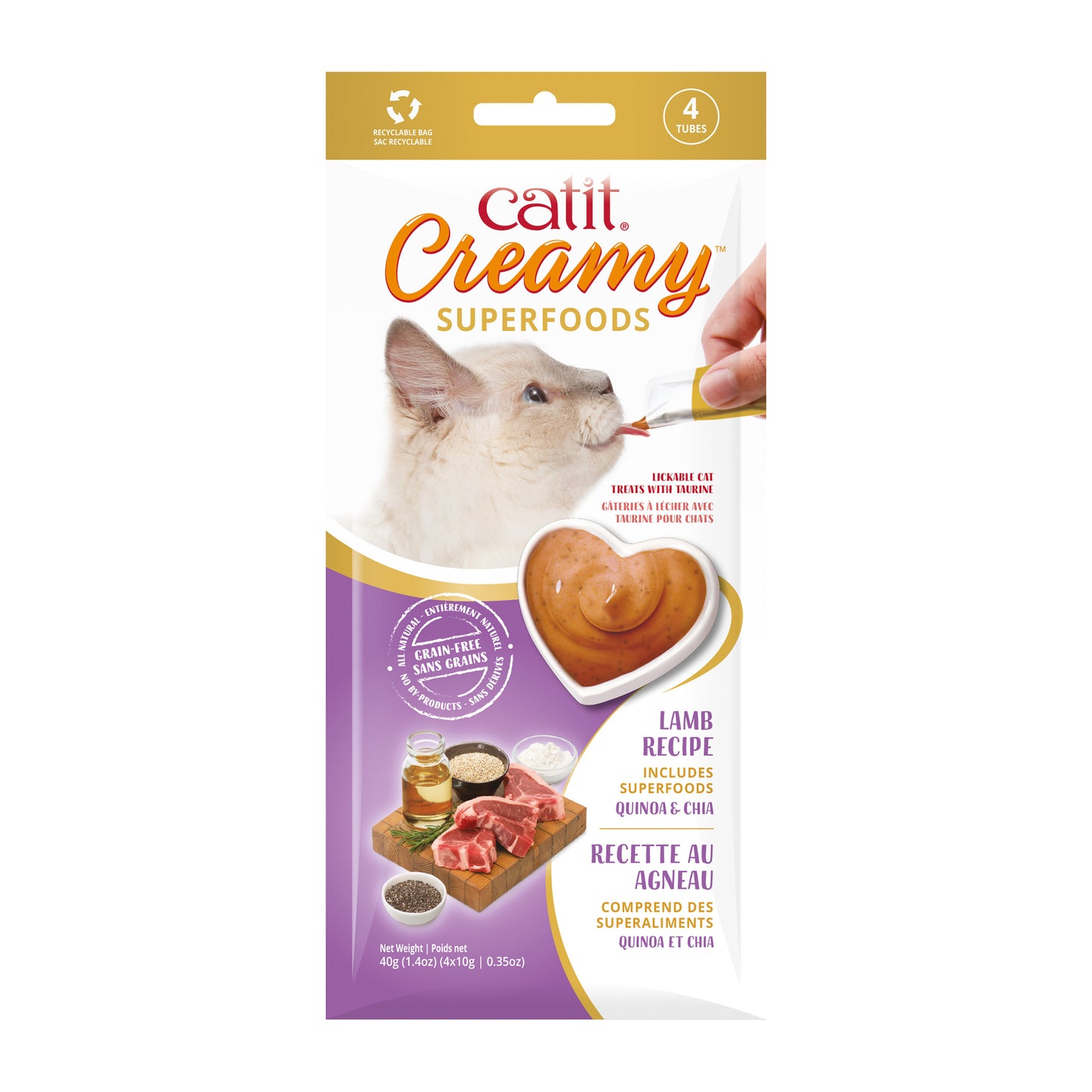 Catit Creamy Superfood Treats - 4 Pack