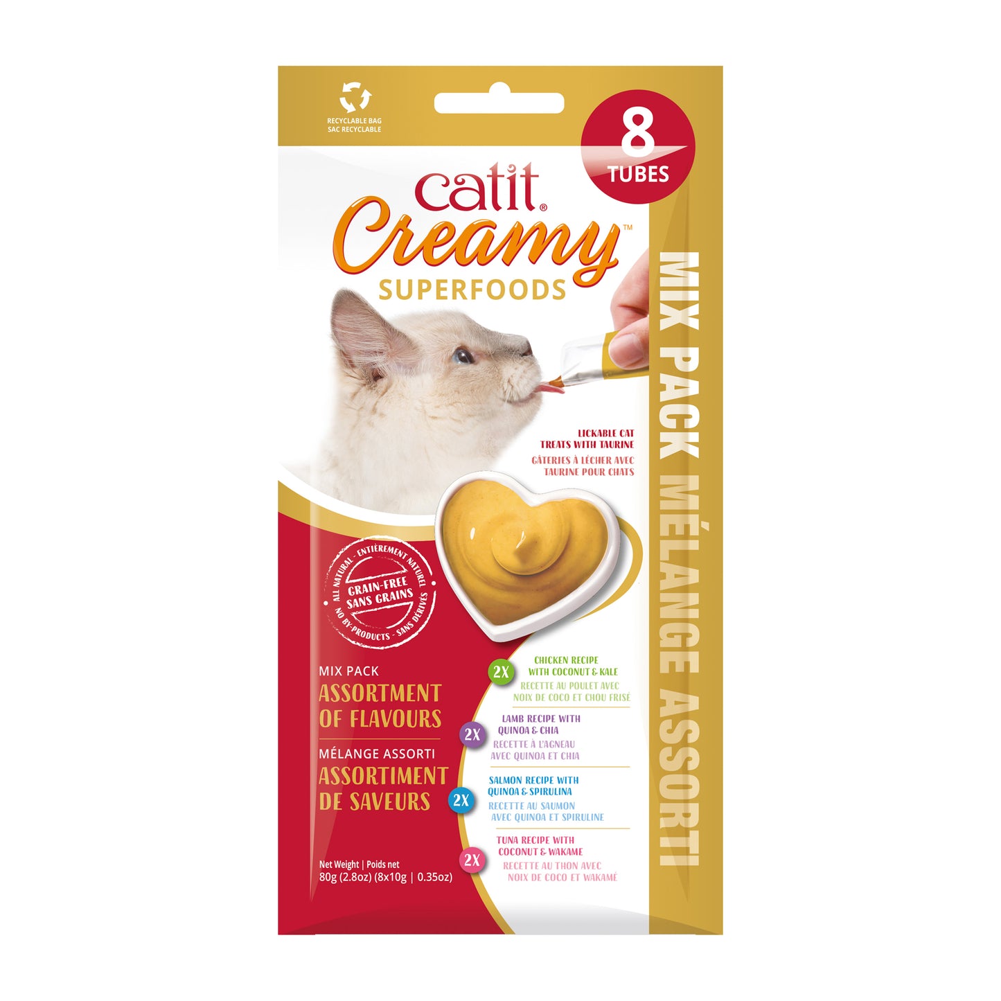 Catit Creamy Superfood Treats - 4 Pack - Shop Peluche
