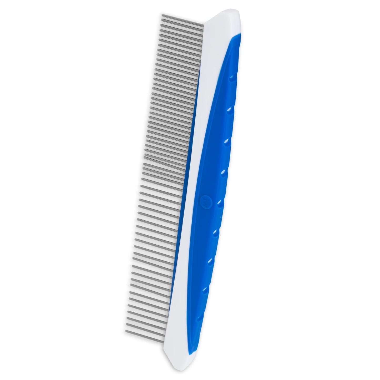 Blue and white comb on a white background