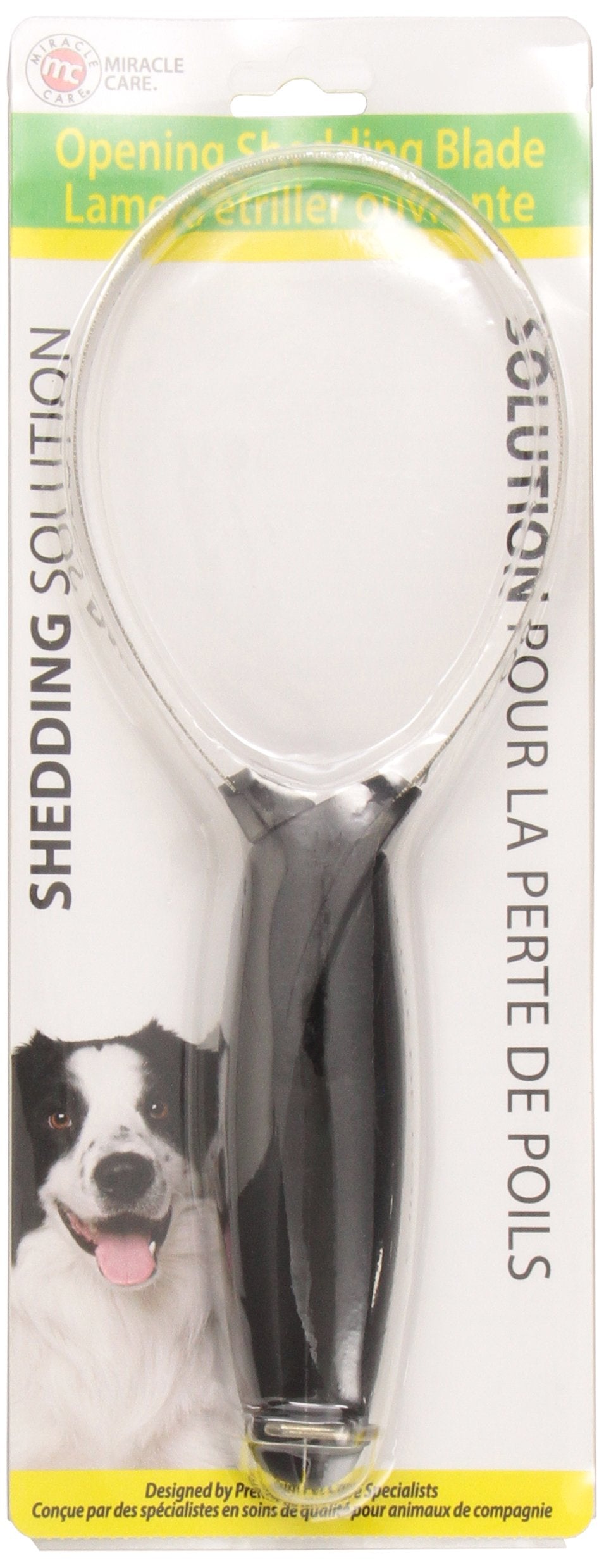 Dog grooming shedding blade double sided in packaging