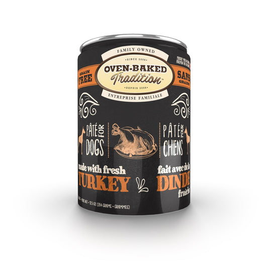 Oven-Baked Tradition Canned Dog Food, Turkey Pâté 12.5oz Oven-Baked Tradition