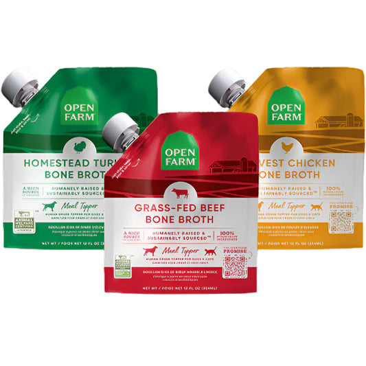 OPEN FARM® Grass-Fed Bone Broth For Dog & Cat 12 oz - Shop Peluche