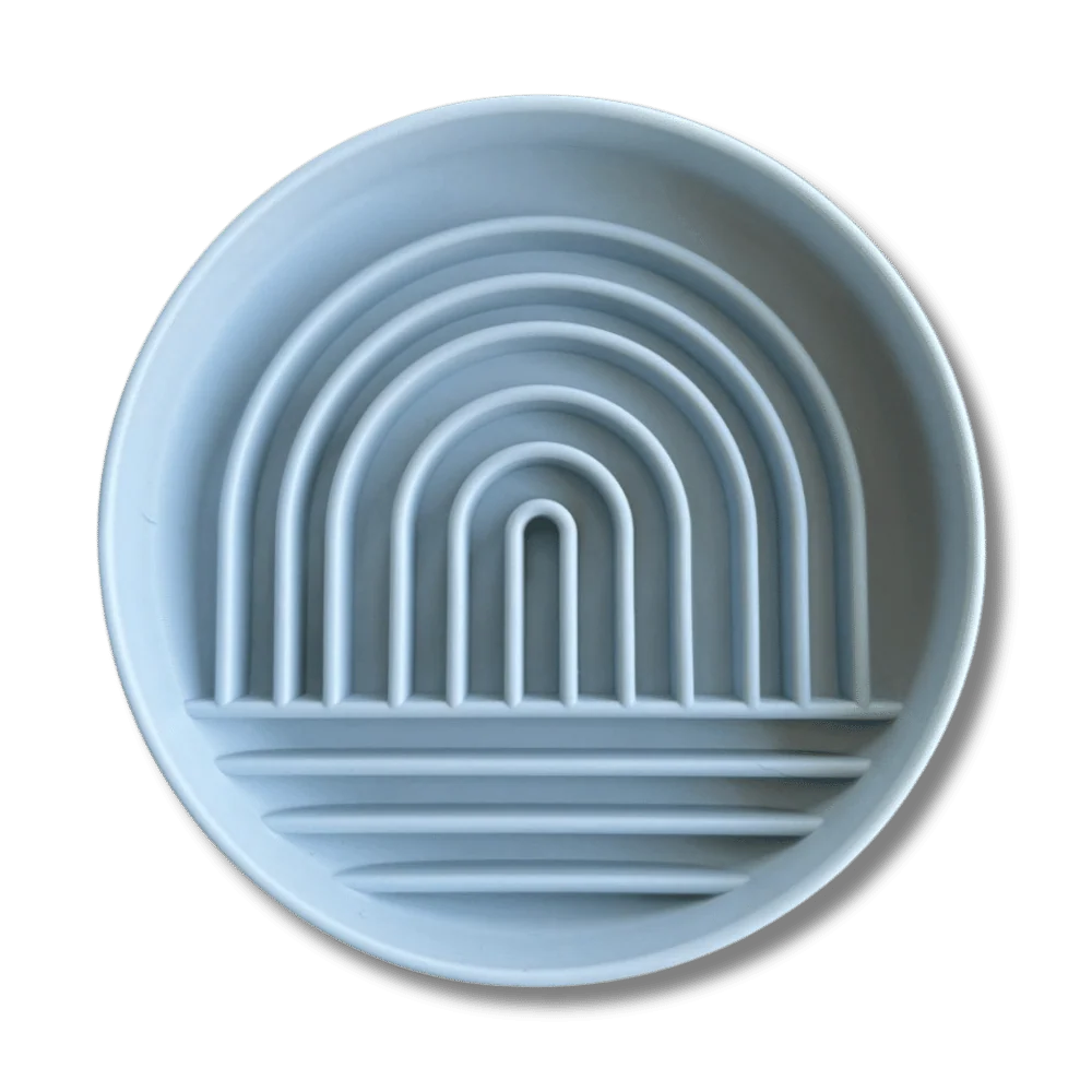 two-in-one slowfeeder bowl and lickmat. Since it fits up to 2 cups of food, blue