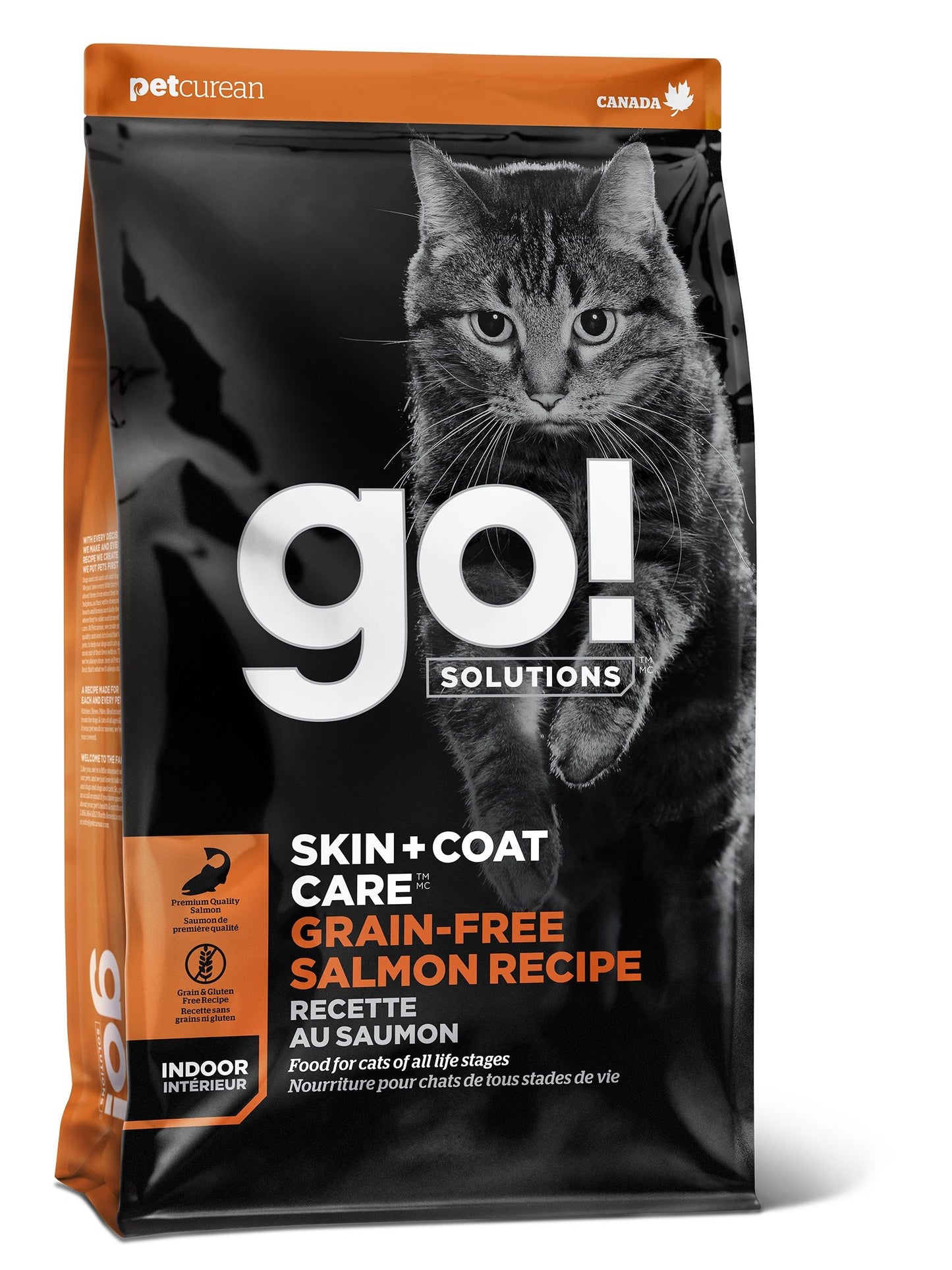 Petcurean Go! Skin + Coat Grain Free Salmon Recipe For Cat Go! Solutions