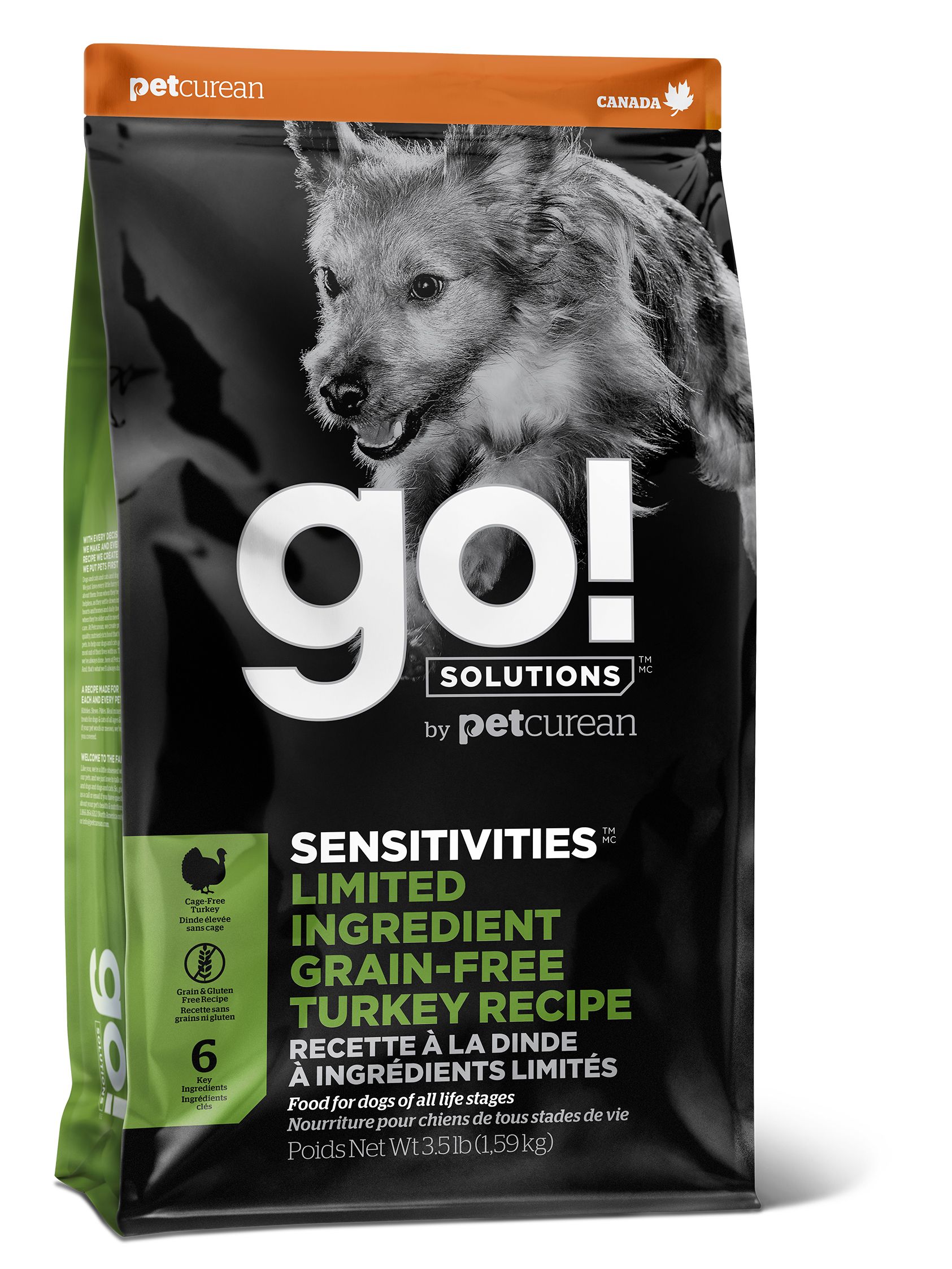Petcurean Go! Sensitivities Lid Grain Free Turkey Recipe For Dog Go! Solutions