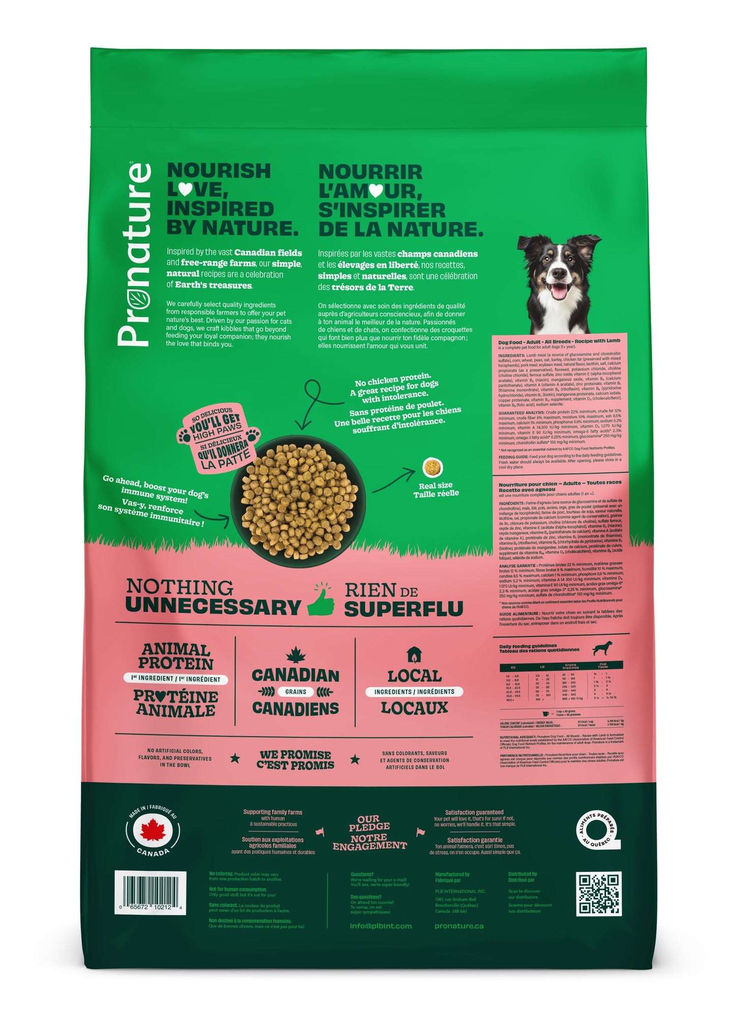 Pronature Dog Food, All Breeds - Recipe With Lamb 4 Kg