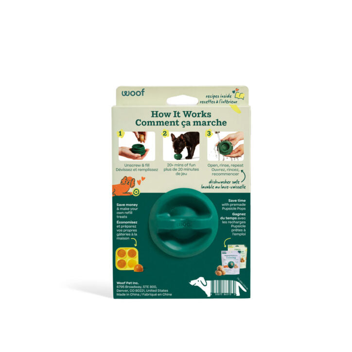 Woof Pet Pupsicle Green