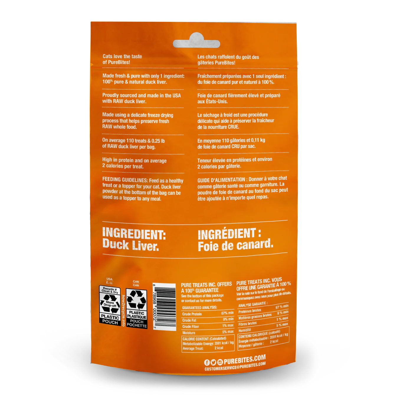 PureBites® Duck Freeze-Dried Cat Treats 30 gm PureBites®