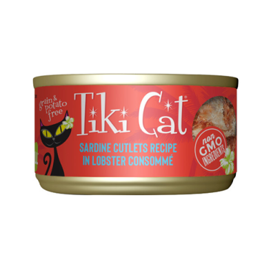 Tiki Cat® Grill™ Sardine Cutlets Recipe in Lobster Consommé Wet Cat Food 2.8 oz Tiki Cat