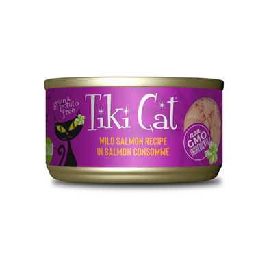 Tiki Cat® Luau™ Wild Salmon Recipe in Salmon Consommé Wet Cat Food 2.8 oz Tiki Cat