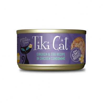 Tiki Cat® Luau™ Chicken & Egg Recipe in Chicken Consommé Wet Cat Food 2.8 oz Tiki Cat