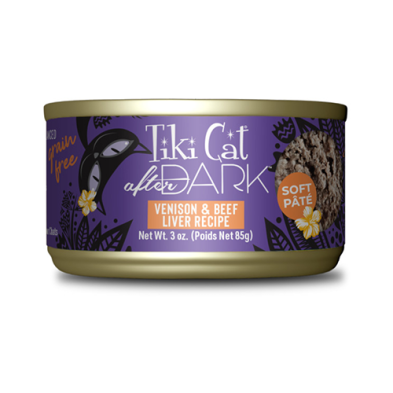 Tiki Cat® After Dark™ Pâté Venison & Beef Liver Wet Cat Food 3 oz Tiki Cat