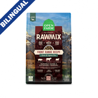 Croquettes pour chiens OPEN FARM® RawMix Front Range Recipe sans céréales ni légumineuses