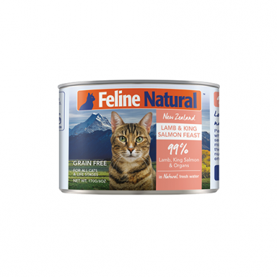 Feline Natural™ Lamb & King Salmon Feast Wet Cat Food 6 oz Feline Natural
