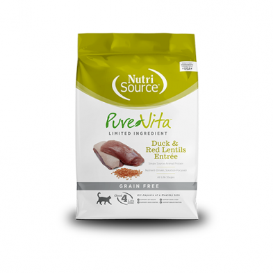 NutriSource® PureVita™ Limited Ingredient Duck & Red Lentils Entrée Grain Free Dry Cat Food 6.6 lb NutriSource PureVita