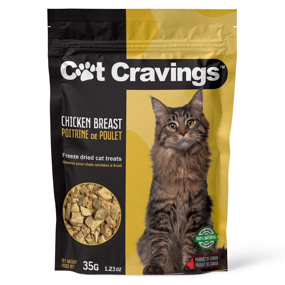 Cat Cravings ® Freeze Dried Chicken Breast 35 gm Cat Treat - Shop Peluche
