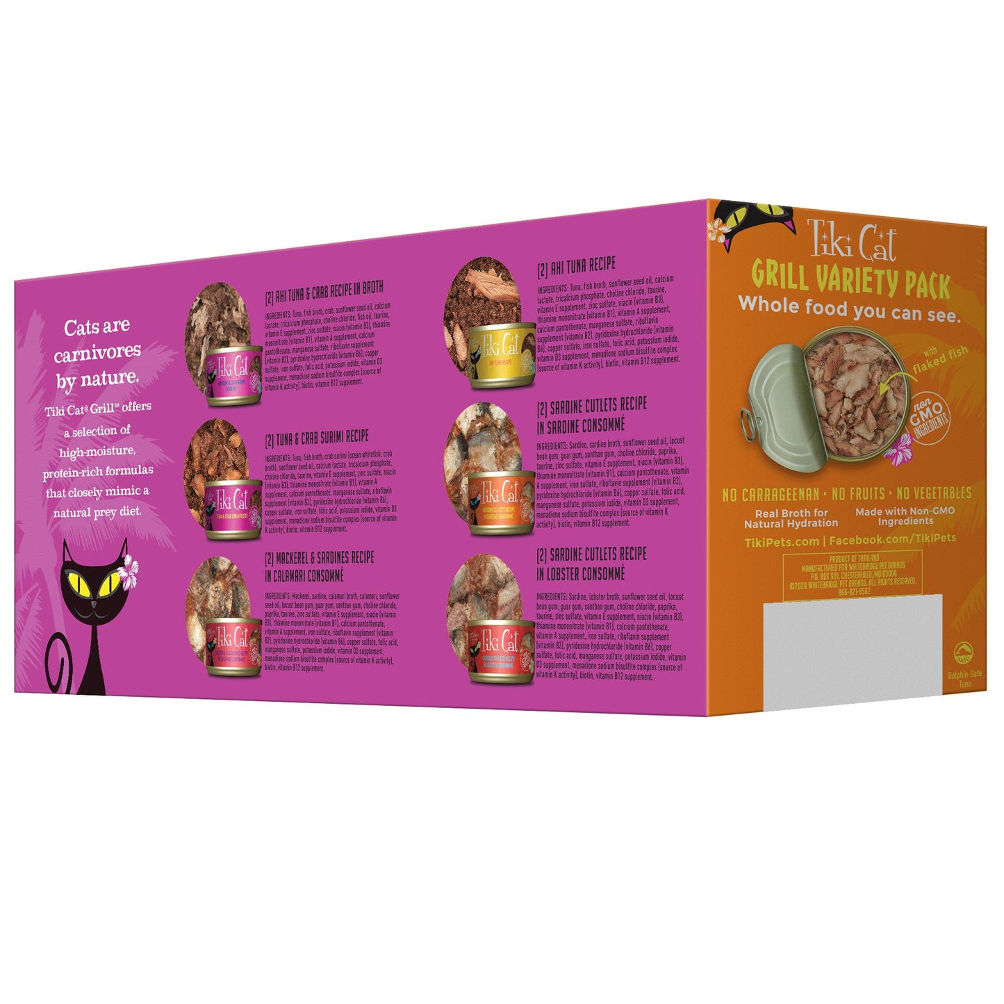 Nourriture humide pour chats Tiki Cat® Grill™, assortiment de 12 x 2,8 oz