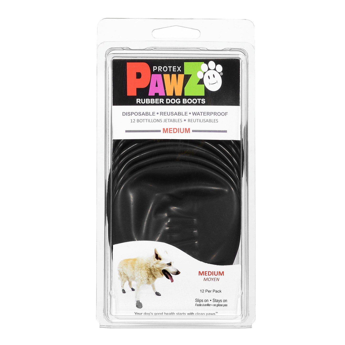 Bottes en caoutchouc pour chien Pawz® Noir