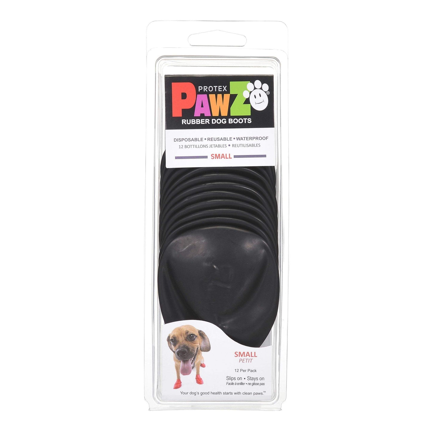 Bottes en caoutchouc pour chien Pawz® Noir