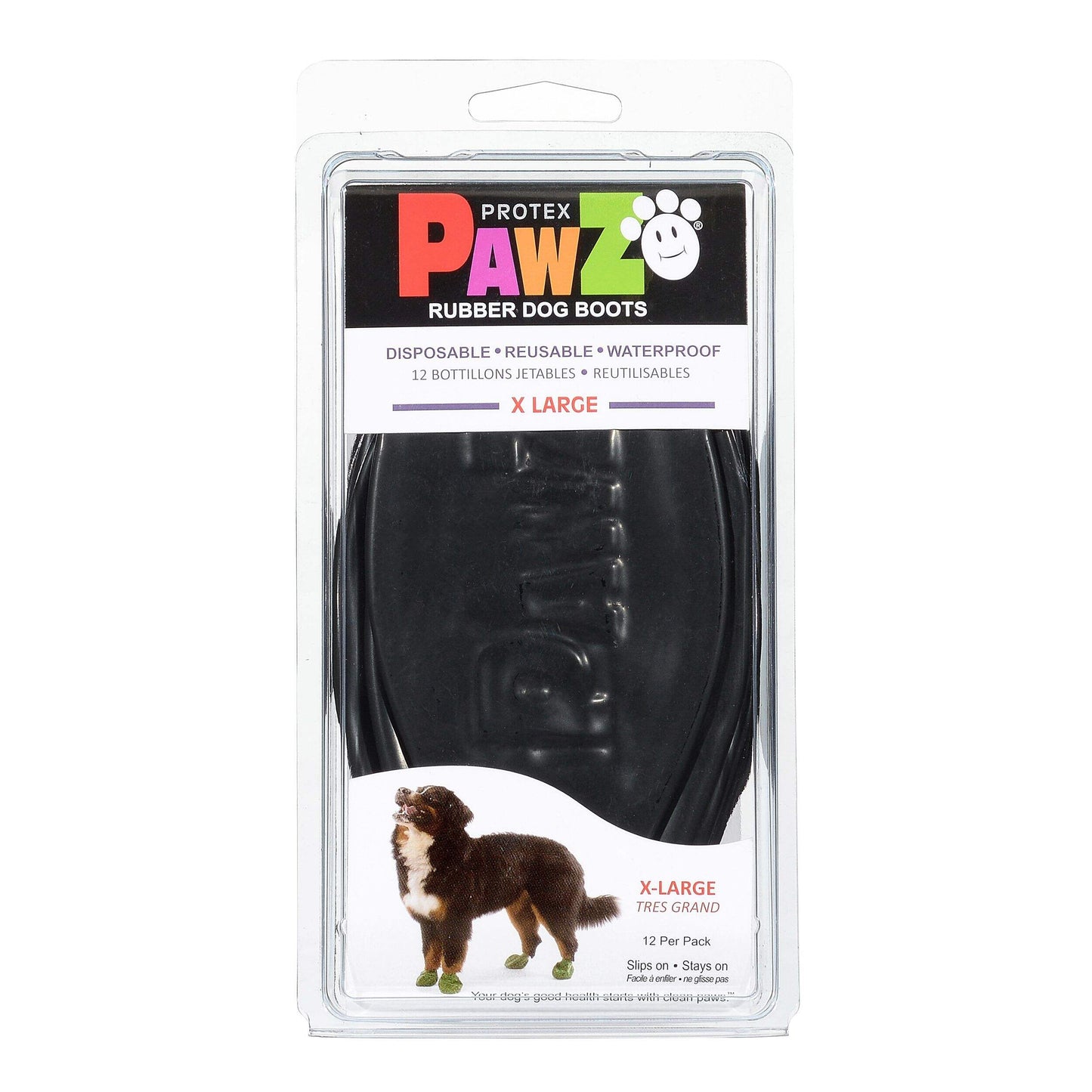 Bottes en caoutchouc pour chien Pawz® Noir