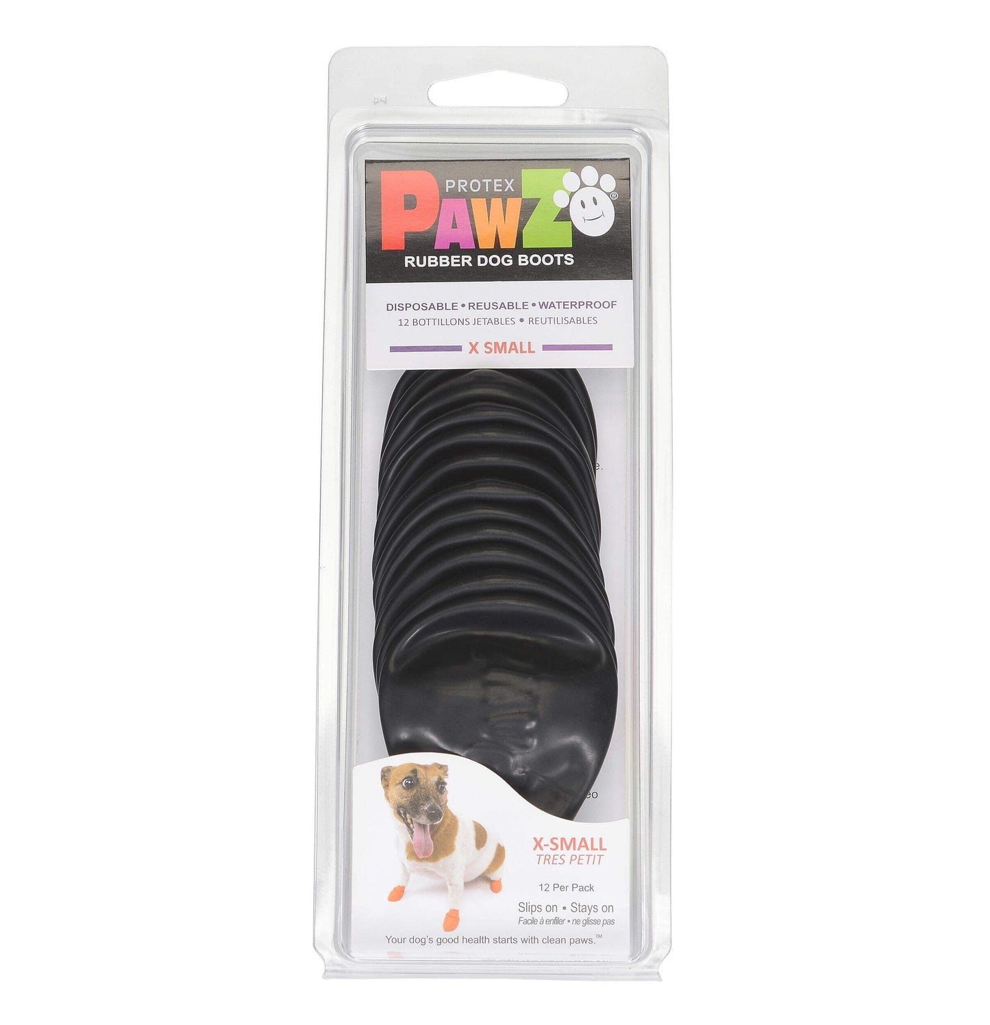 Bottes en caoutchouc pour chien Pawz® Noir