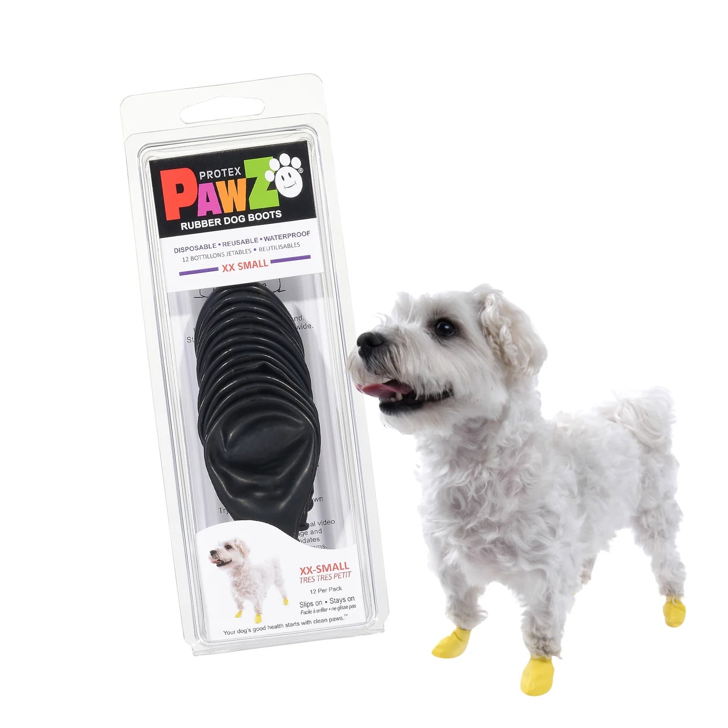 Bottes en caoutchouc pour chien Pawz® Noir