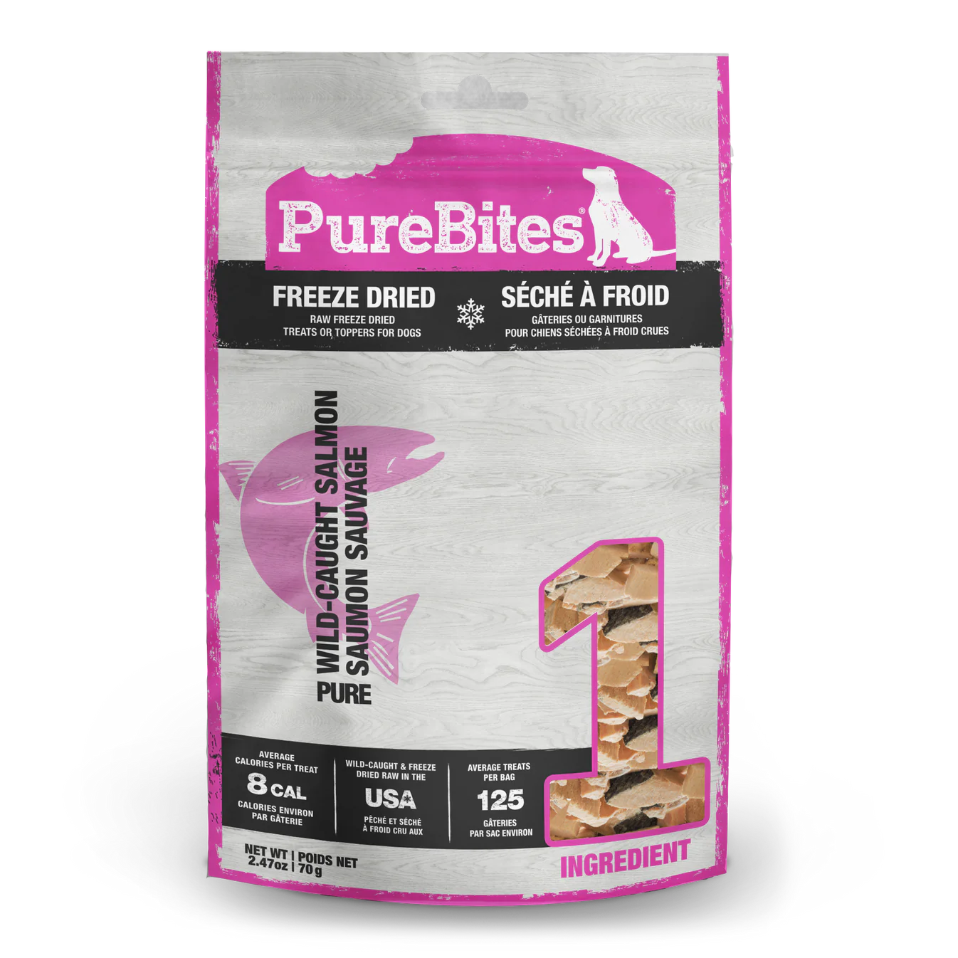 Friandises lyophilisées au saumon PureBites® pour chiens 70 g