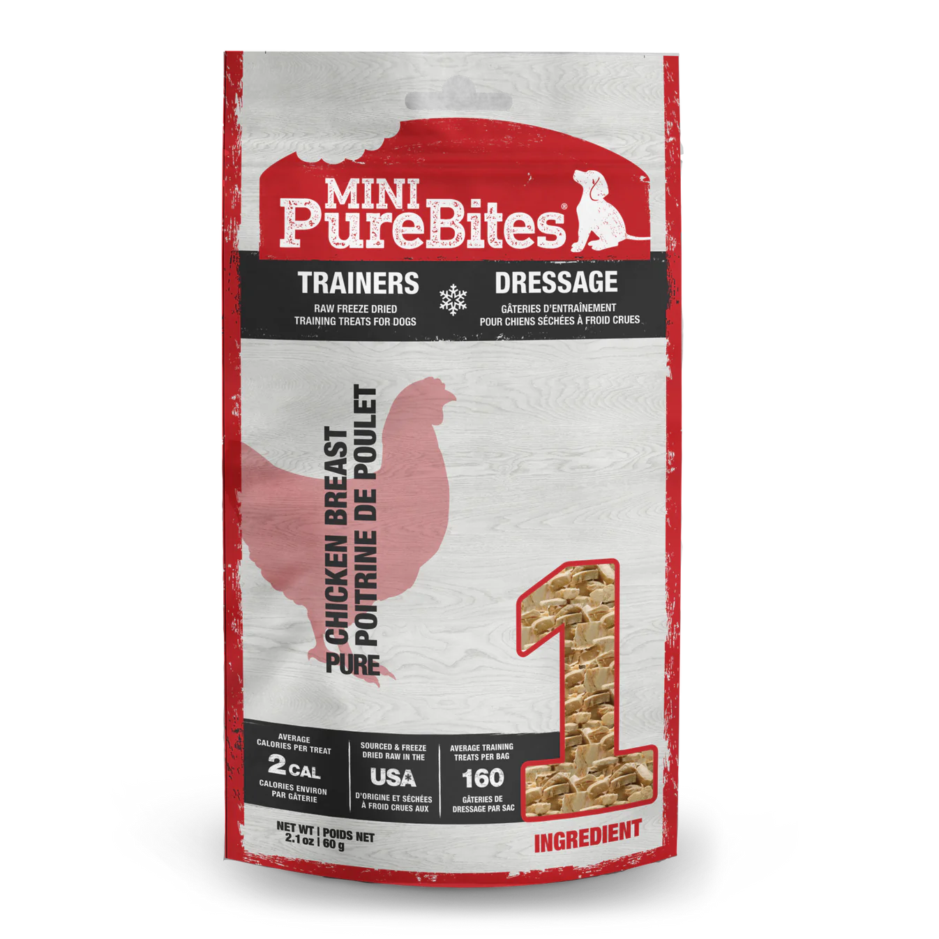 Poitrine de poulet Mini-PureBites® Trainers 60 g