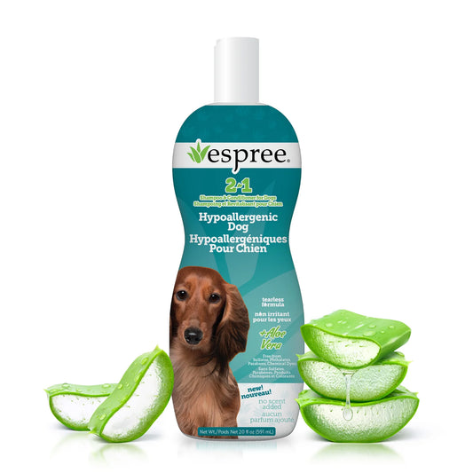 Shampoing et après-shampoing hypoallergénique 2 en 1 Espree® pour chiens 590 ml