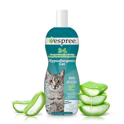 Espree® Hypoallergénique Shampoing et Après-Shampoing 2-en-1 pour Chats 355 ml