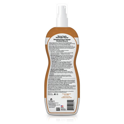 Back label of a hair care product bottle on a white background