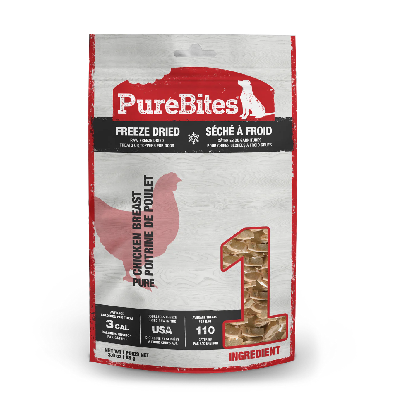 Friandise lyophilisée pour chien à base de poitrine de poulet PureBites®