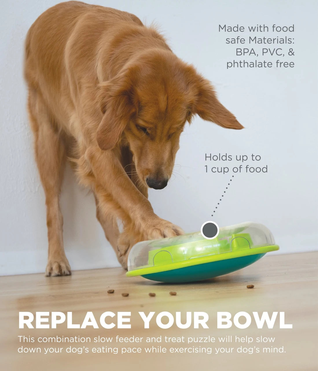 Outward Hound® Nina Ottosson® Wobble Bowl Slow Feeder & Dog Puzzle In One