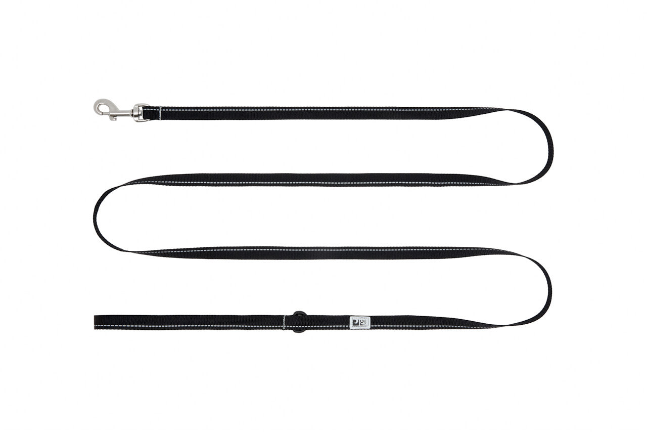Black dog leash on a white background