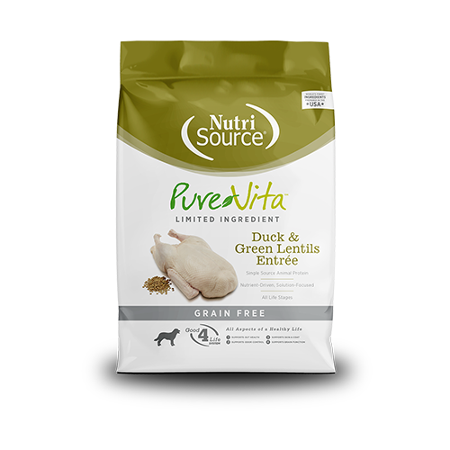 NutriSource® PureVita™ Limited Ingredient Duck & Green Lentils Entrée Grain Free Dry Dog Food NutriSource PureVita