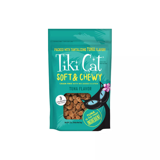 Friandises pour chats Tiki Cat®, moelleuses et moelleuses, sans céréales, saveur thon, 57 g