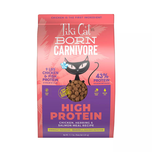 Tiki Cat® Born Carnivore® High Protein Chicken, Herring & Salmon Meal Recipe Dry Cat Food 2.8 lb